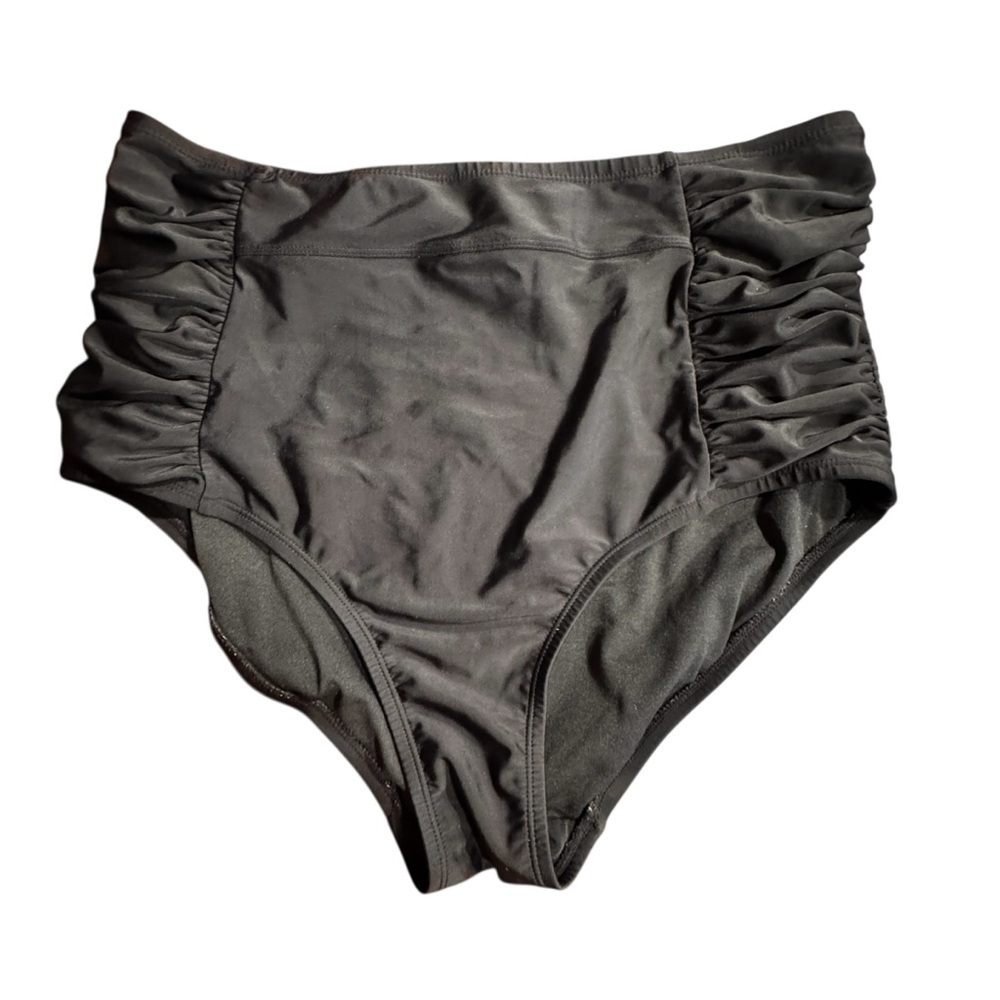 Ava & Viv Women's Hipster Swim Bottom, Black 14W